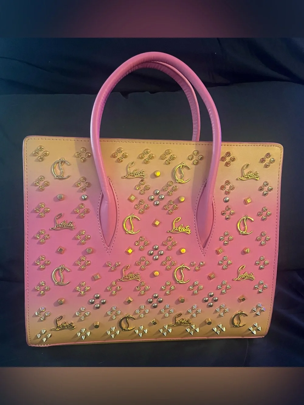 Pink Structured Satchel Tote with Removable Strap